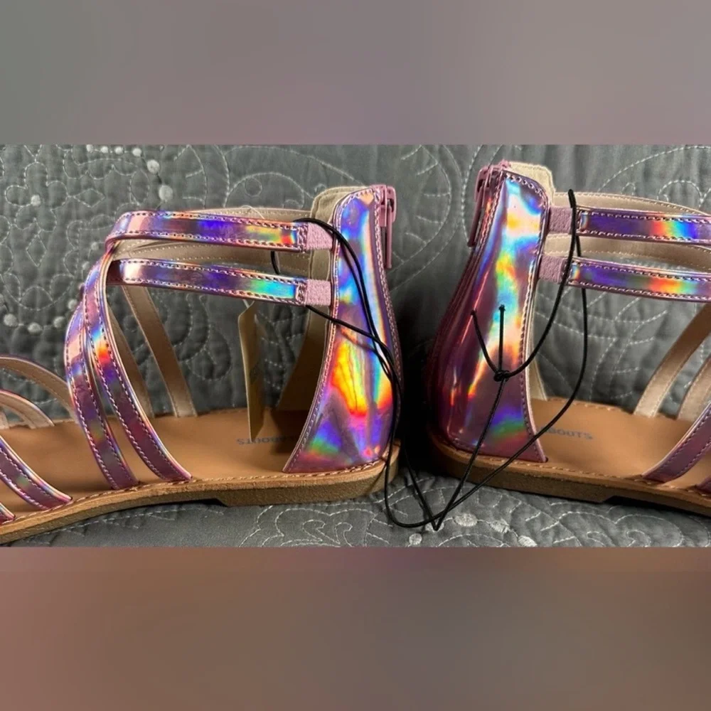 Thereabouts Toddler Girls Sofia Metallic Pink Gladiator Sandals NWT Size 12